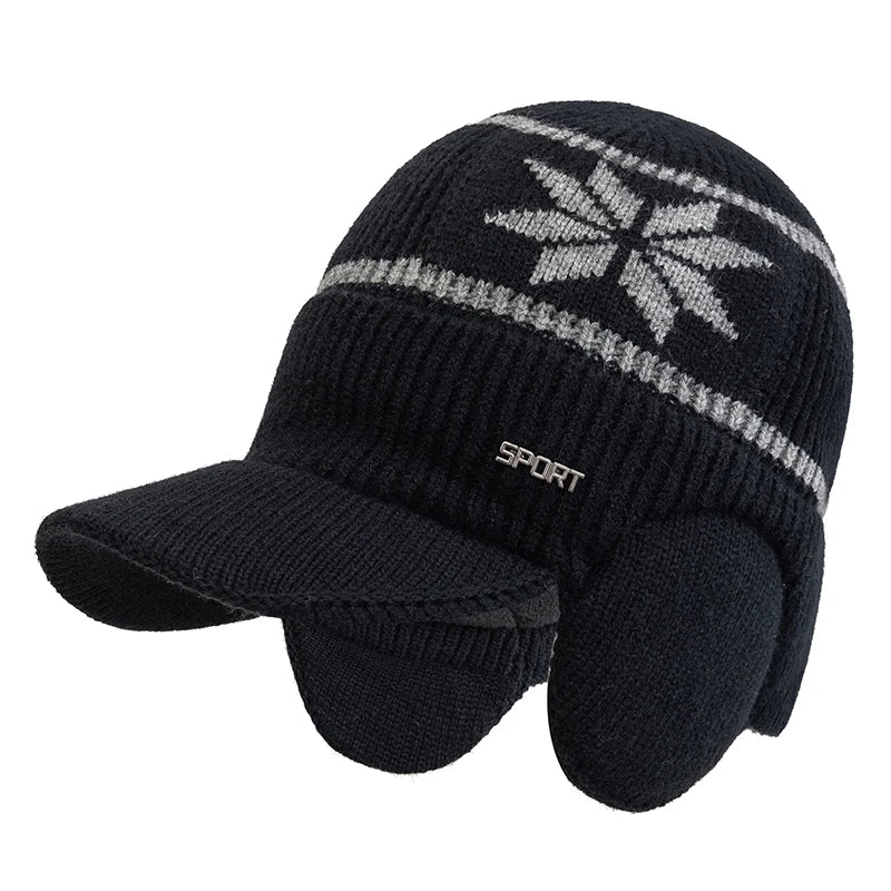 Nordglade Sport Snowfall Earflap Beanie - Plush-Lined Winter Hat