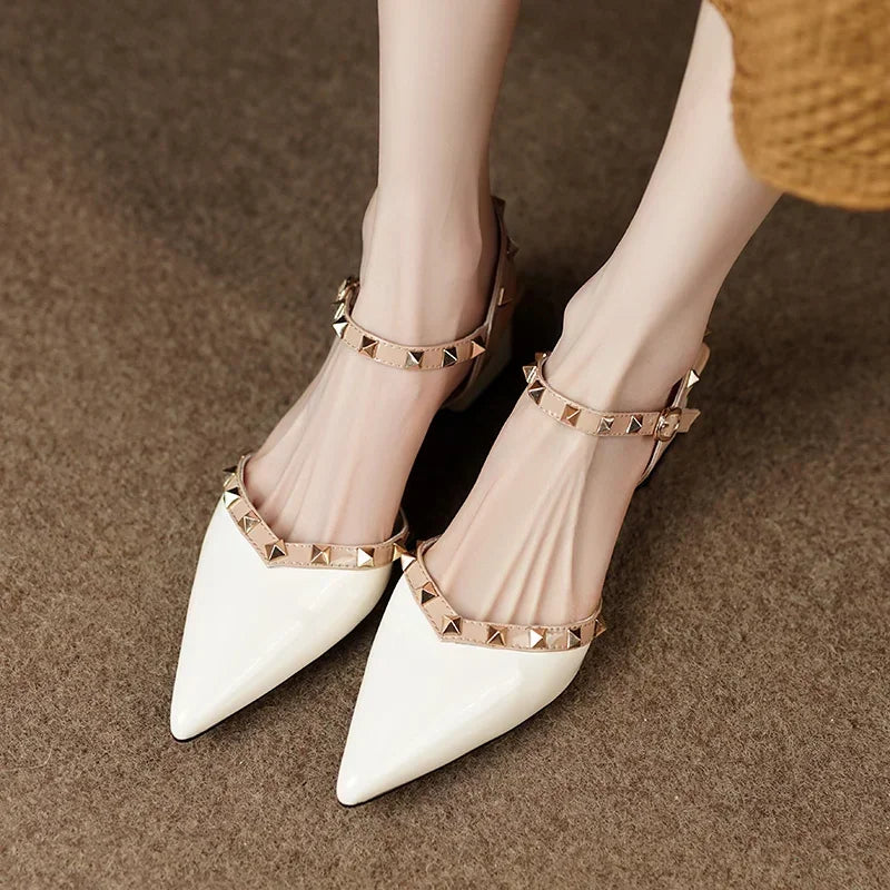 Celestine Studded Strap Heels (Women)
