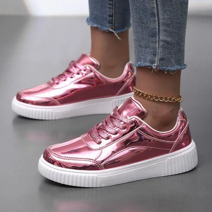 Aurex Metallic Street Style Sneakers (Women)