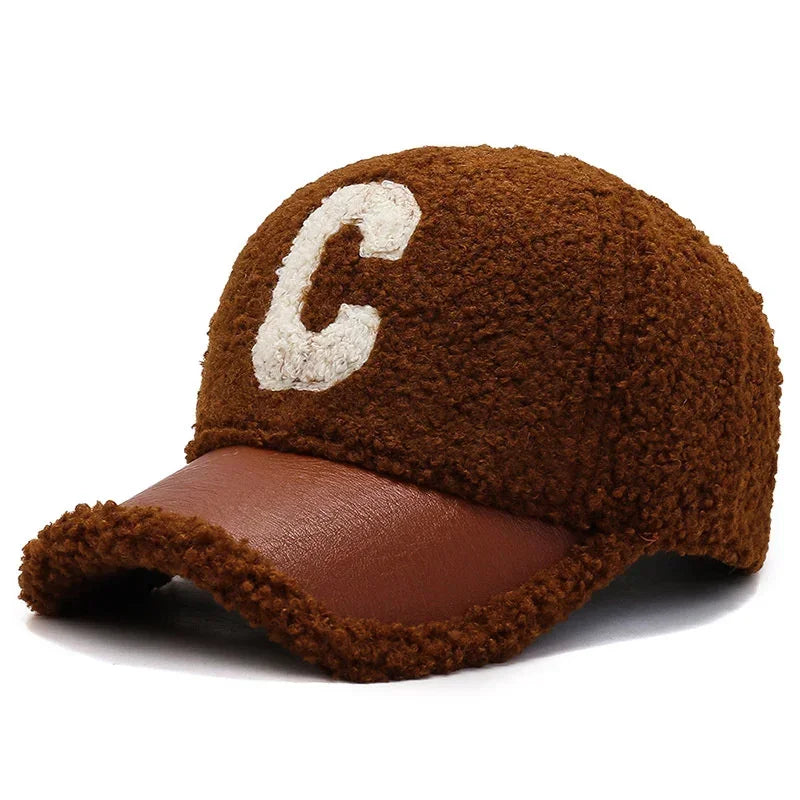 Camden Teddy Fleece Baseball Cap - Winter Warm Cotton Hat