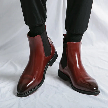 VALENTI CHELSEA BOOTS - MEN’S LUXURY REDSOLE ANKLE DRESS BOOTS
