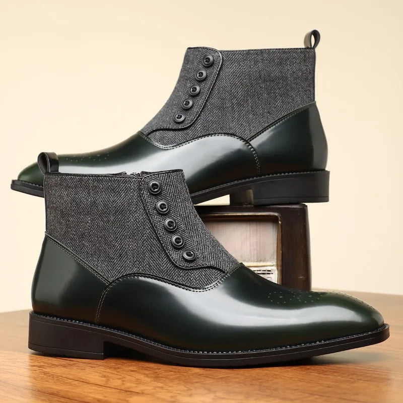 ASHBOURNE BOOTS - MEN’S BRITISH STYLE RETRO DRESS BOOTS