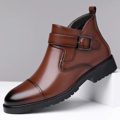 FERRANO BOOTS - MEN’S GENUINE LEATHER BUCKLE BOOTS