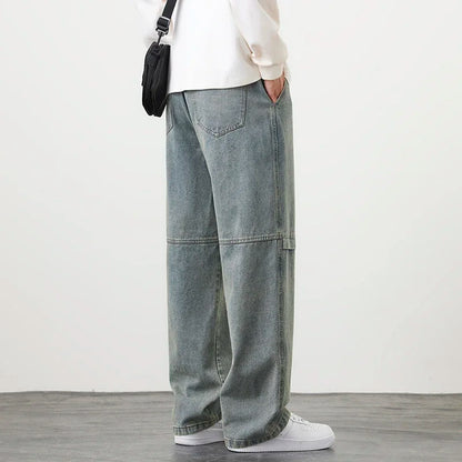 ARLON WIDE JEANS - MEN'S RELAXED DRAWSTRING DENIM PANTS