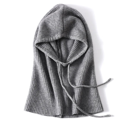 Woolveil Hooded Balaclava Hat - Women's Soft Wool Winter Neck & Face Cover